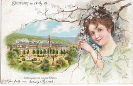 Stuttgart, Schlossplatz, Jugendstil,1900
