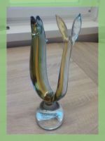 Dekorative Glasfisch Figurabstrakt geformt Vintage 45