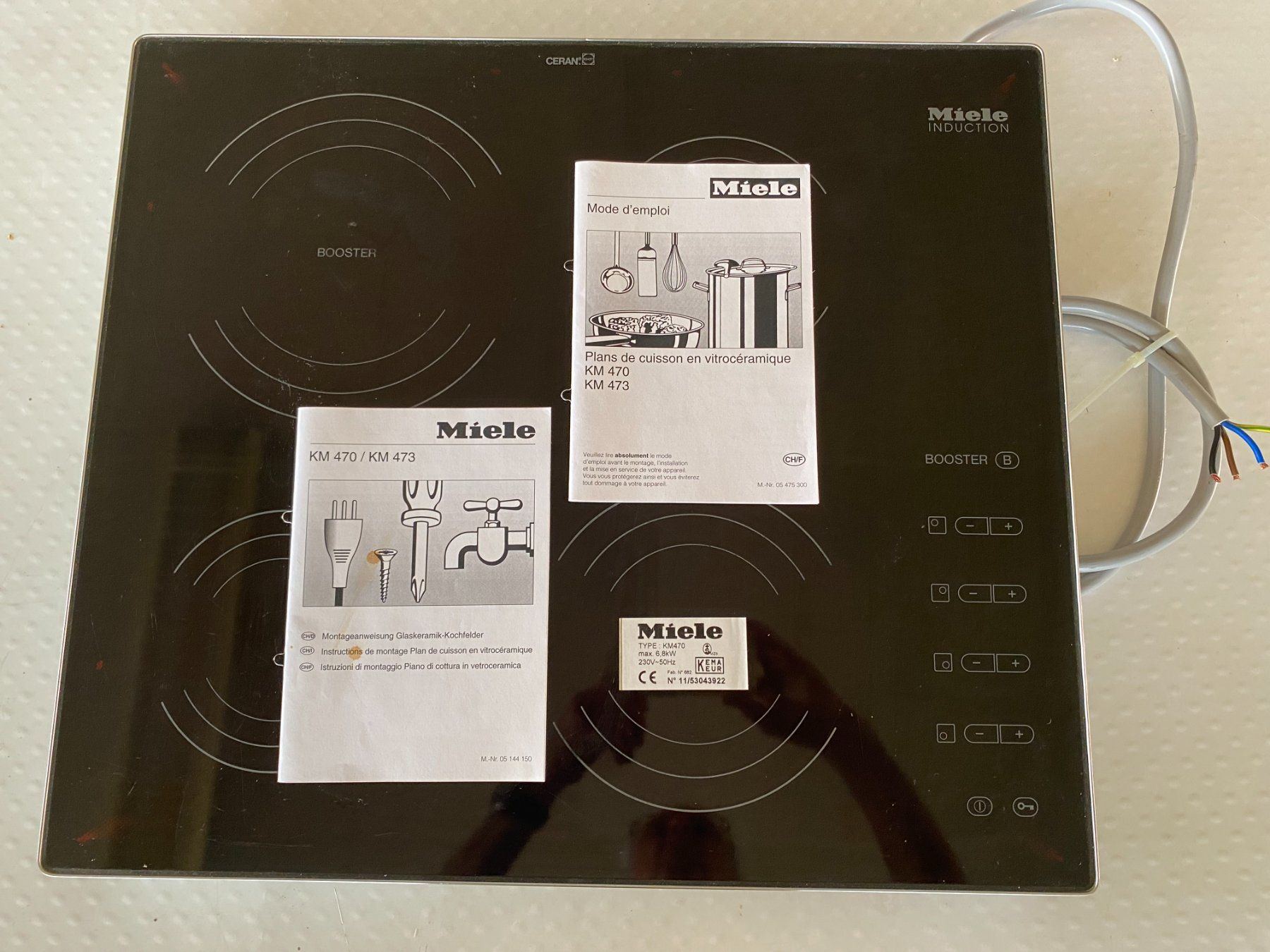 Miele Cucine: MIELE  KM470    Plaque INDUCTION – Usato da Cortaillod venduto da cri_hw2g