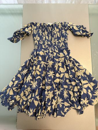 Zara Summer Dress blue floral print size XS