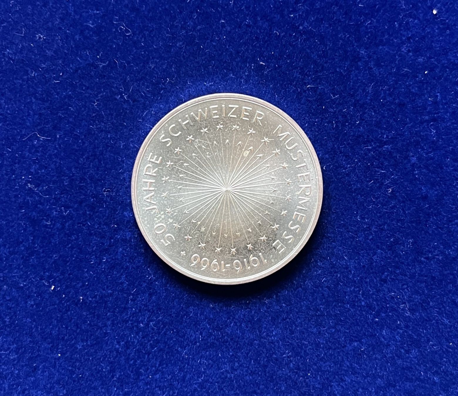Medaillen: Medaille Schweizer Mustermesse 1966 silber – Gebraucht aus Unterkulm von Fabulirius