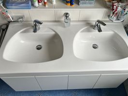 Doppelwaschtisch Laufen Talux mit Möbelunterbau Ronda Talux
