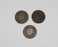 3 x 2 Rappen 1931, 1932 & 1937