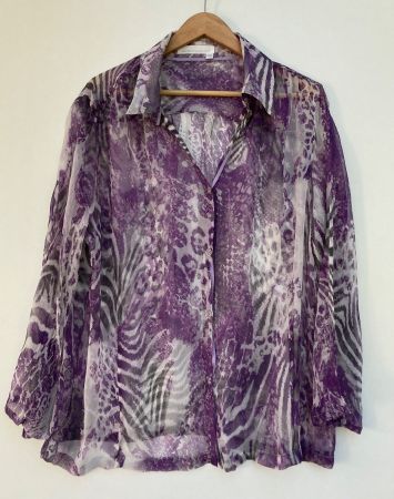 Avantgarde Seidenbluse Gr. 46