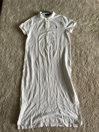 POLO Ralph Lauren Polo Piqué Kleid Weiss L wNEU