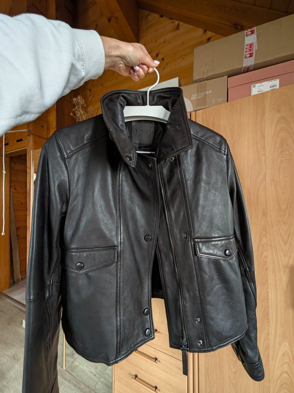 Mango Jacken: Mango genuine leather brown jacket – Neu (gemäss Beschreibung) aus Altendorf von jak_lkk8 3
