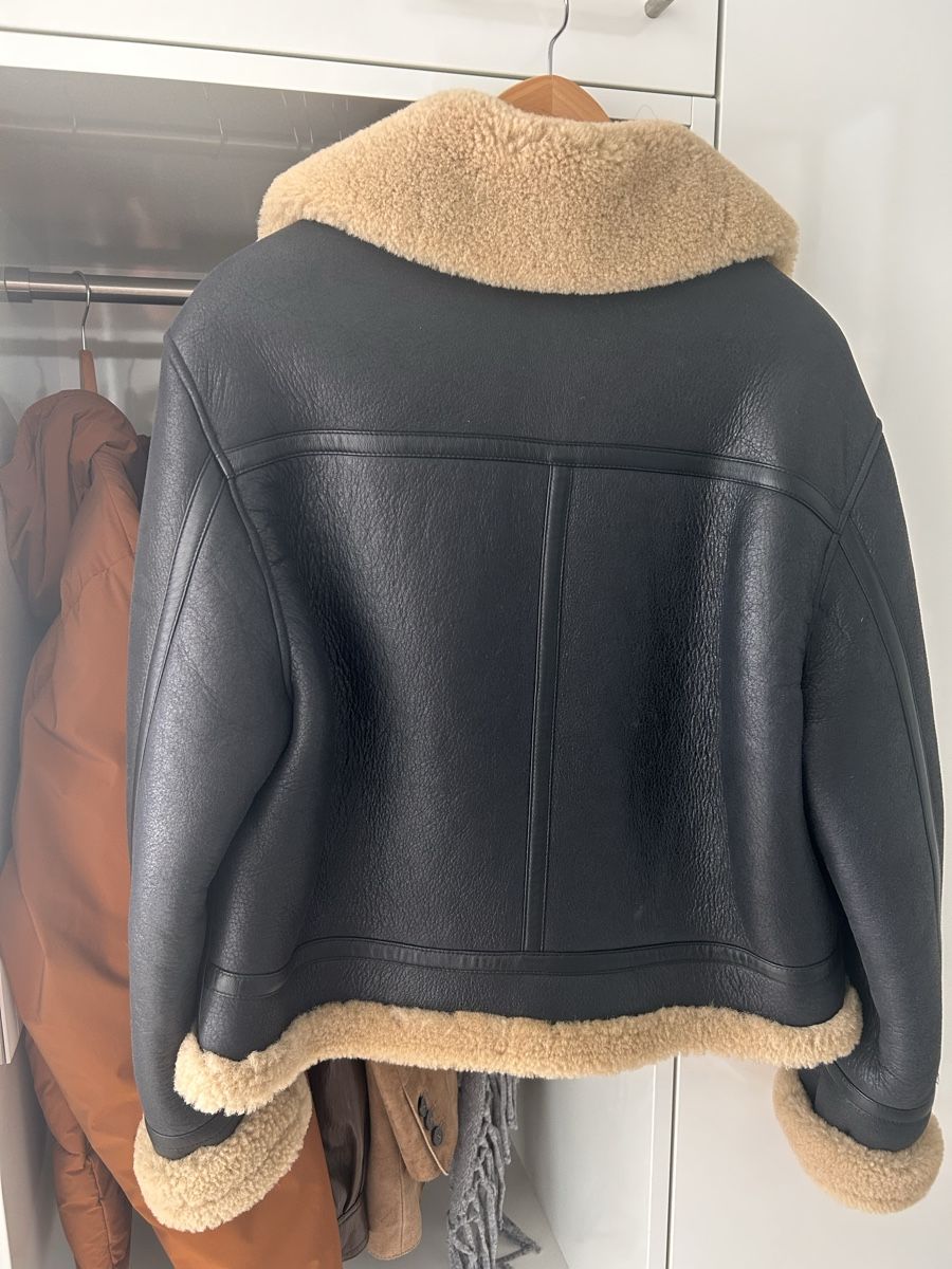 Giacche: Schwarze Shearling Jacke, Echtleder/Lammfell - Gr. 38 – Nuovo (secondo la descrizione) da Andwil SG venduto da nin_y2zm 3