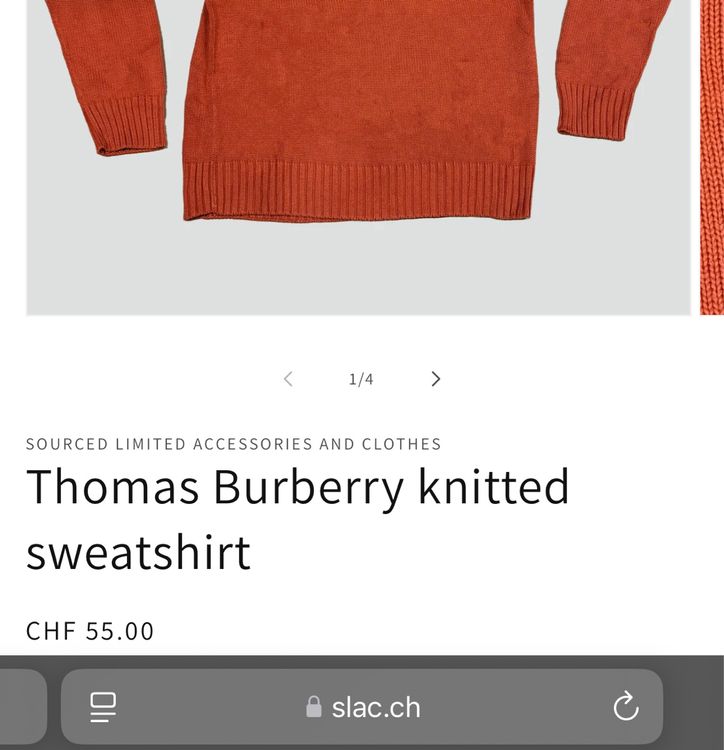 Thomas Burberry Knitted Sweater Gr. L, used condition 2