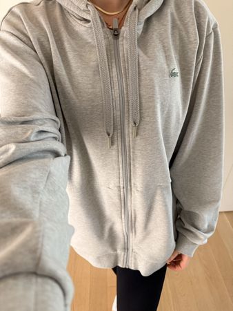 Lacoste Sport Hoodie Grau Gr XXL Jacke Pulli zipper Pullover