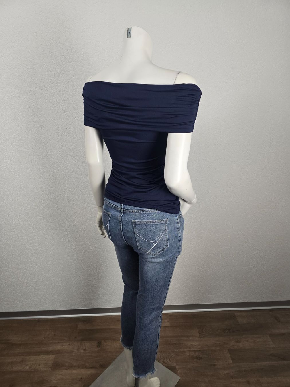 Top: Top drapé bleu nuit T-S – Usato da Les Verrières venduto da kitel79 8