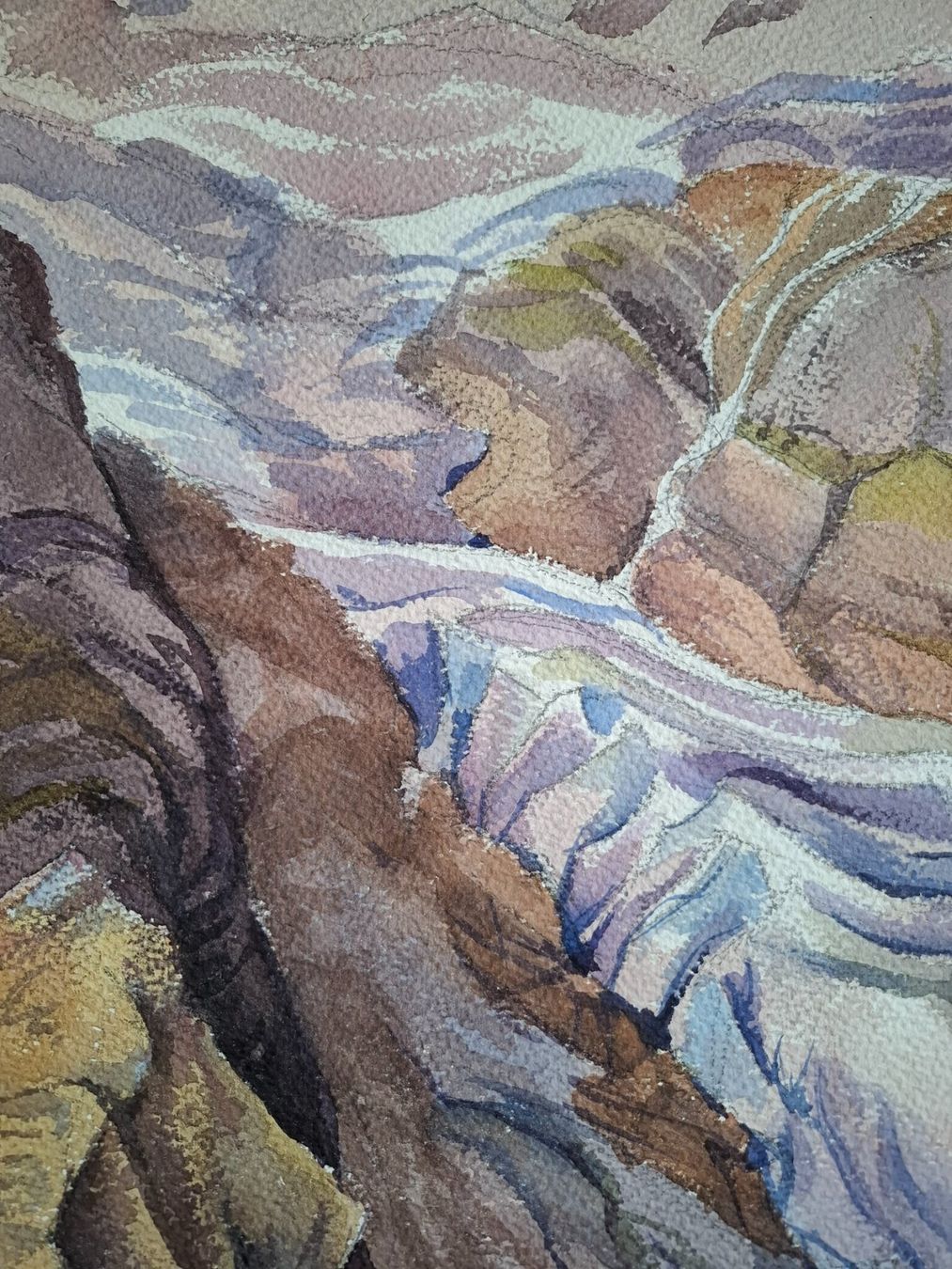 Dipinti: Aquarell Ferdinand Meyer-Streiff Triftgletscher VS 1964 – Usato da Rheinfelden venduto da Badelus 5