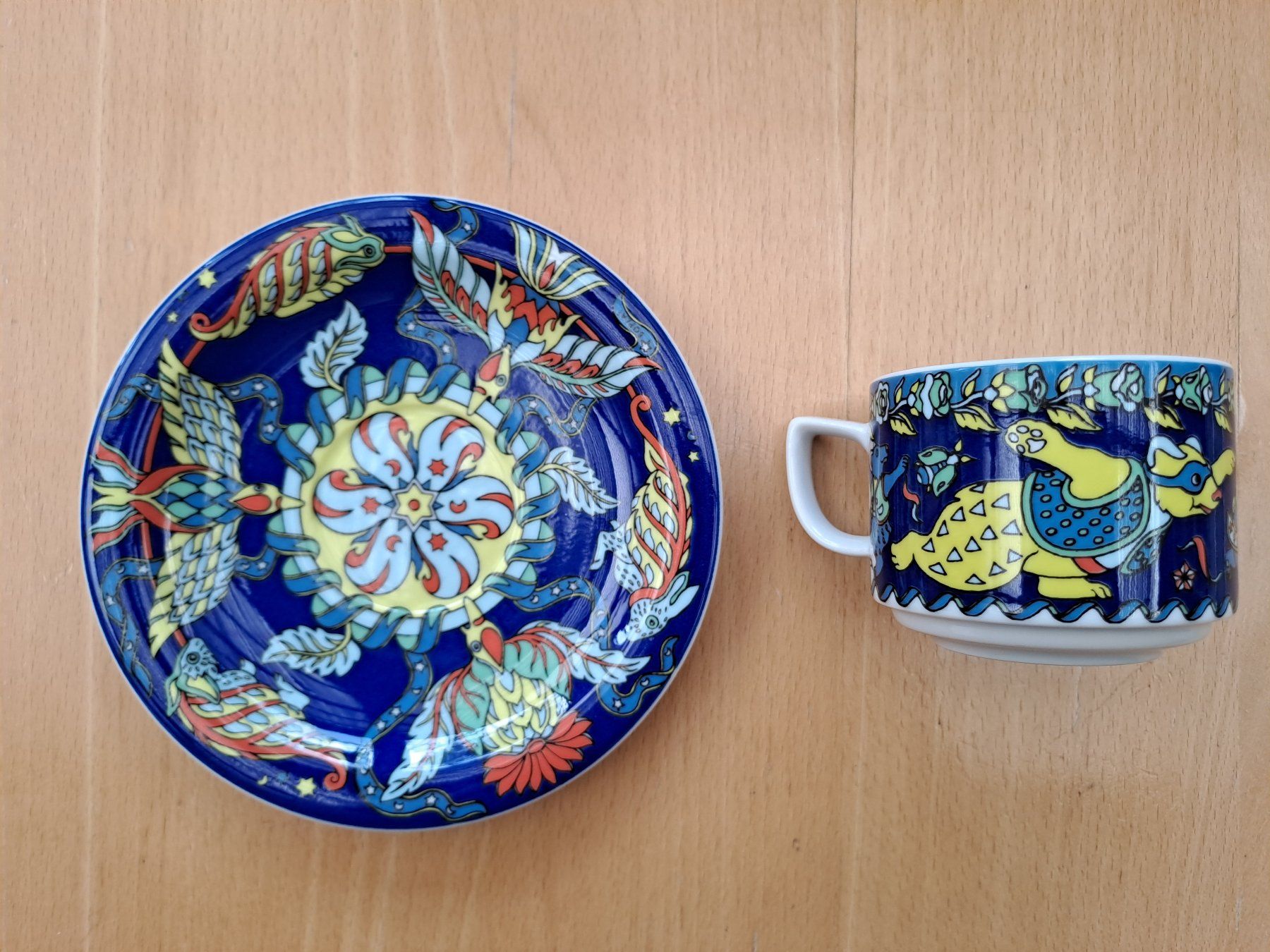 Bopla Tassen: Bopla Kaffee-Tasse, blau, Flugwesen – Gebraucht aus Burg AG von Tchriesi 2