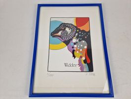 Kunstdruck "Sternzeichen Widder" - gerahmt