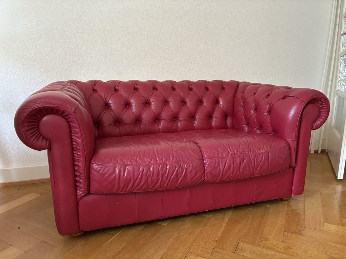 Sofas: Rotes Ledersofa – Gebraucht aus Basel von vanelli35 3