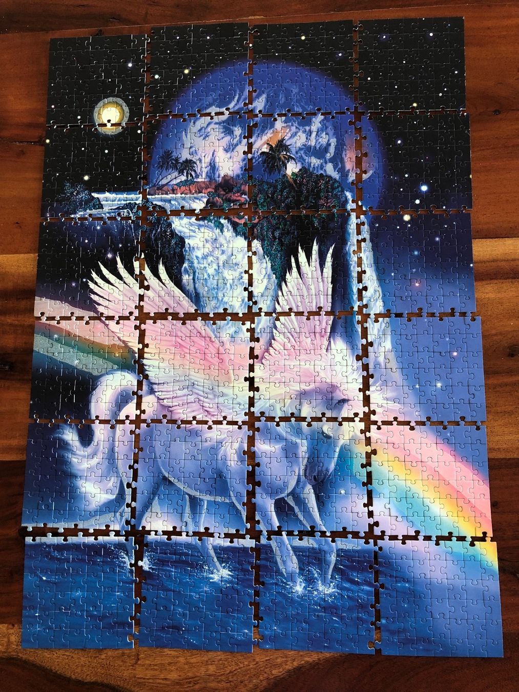 Ravensburger Puzzles: Adventskalender Puzzle, Pegasus mit Regenbogen und Erde – Gebraucht aus Gelterkinden von Familienferien 1