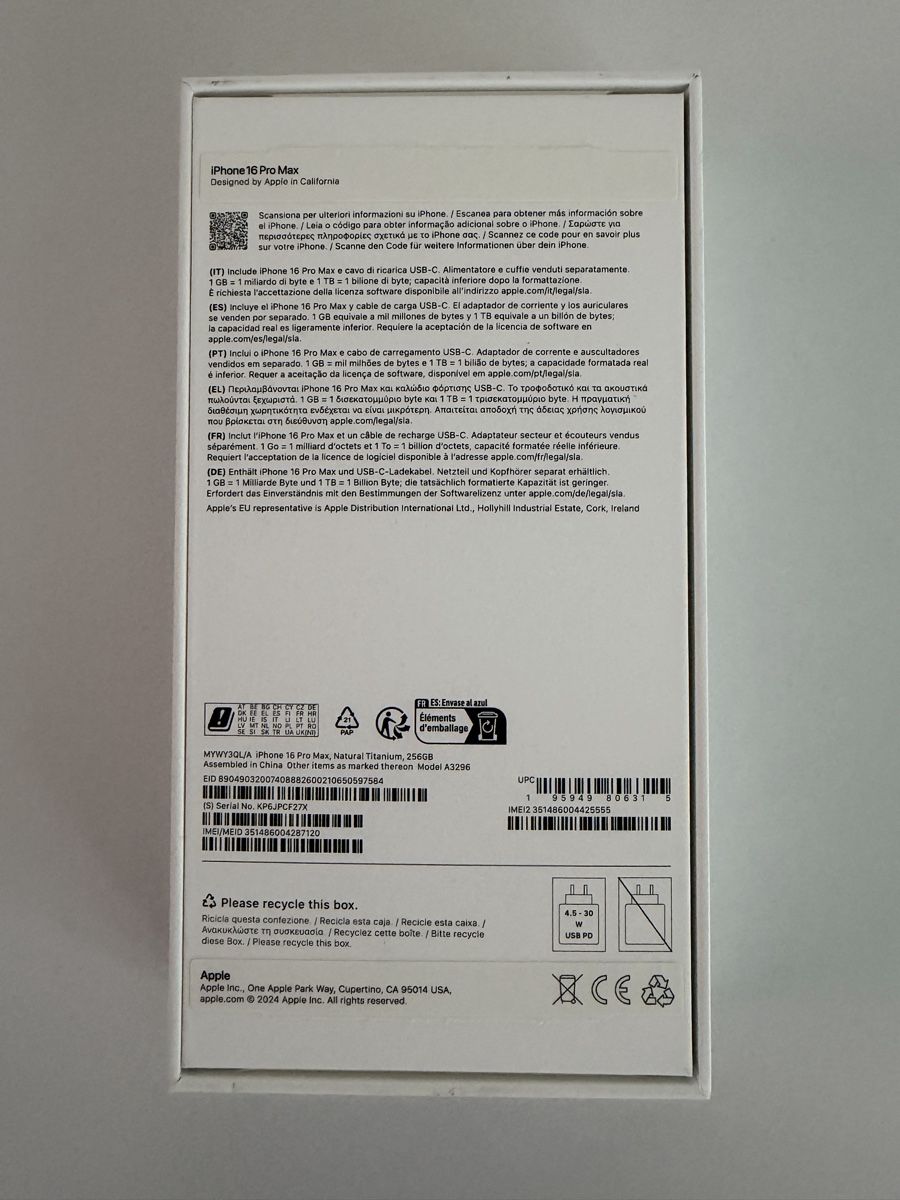 Apple Telefoni cellulari / Smartphones: Apple iPhone 16 Pro Max 256GB Titanium neu – Usato da Biel/Bienne venduto da Claude278 2
