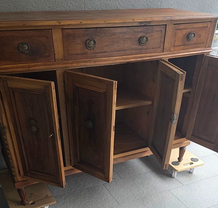 Cassettiere: Anrichte Buffet Kommode Nussbaum Biedermeier-Stil antik – Usato da Flums venduto da Flumsantik 3
