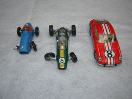 3 alte Blechautos von Schuco/Joustra made in France