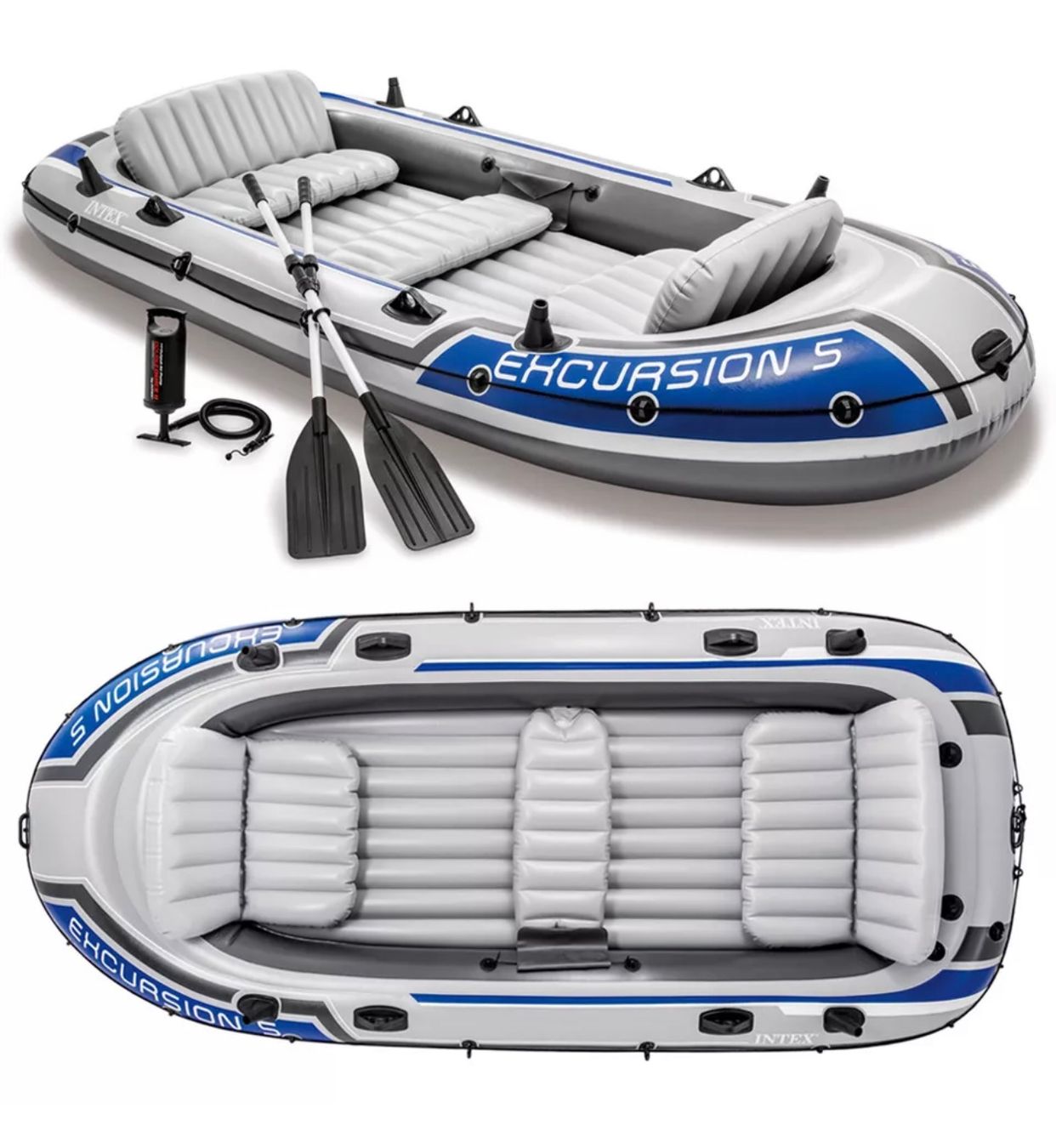 Barche: + Schlauchboot Set Excursion 5 + Paddel + Pumpe Angelboot – Nuovo e nell'imballaggio originale da Amriswil venduto da JaJa-Express 1