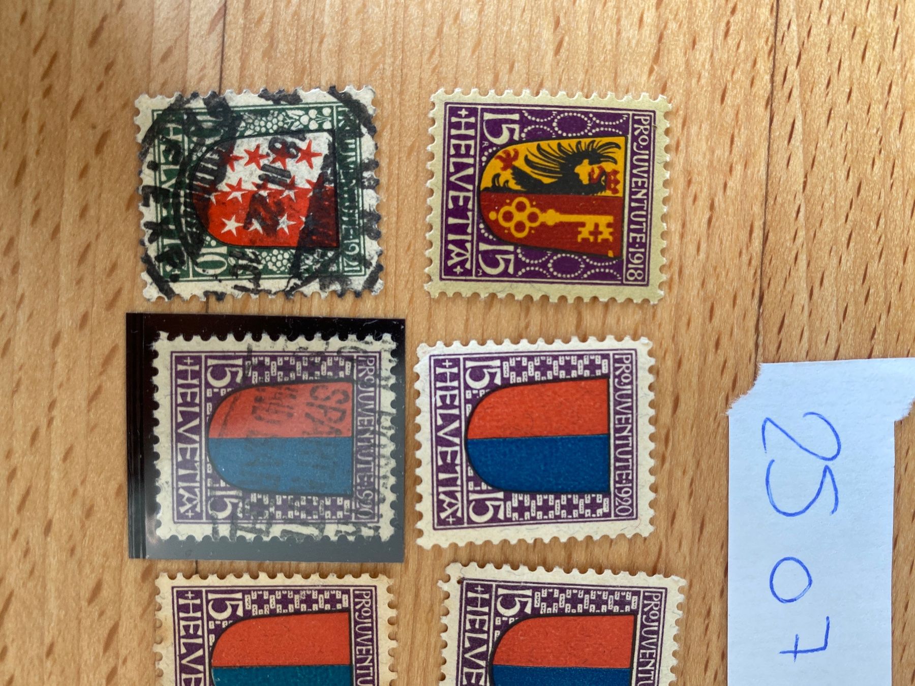 Alle Briefmarken: Pro Juventute Kantonswappen Nr. 11, 18, 17 meist postfrisch – Neu (gemäss Beschreibung) aus Wil SG von Chefsugus 1