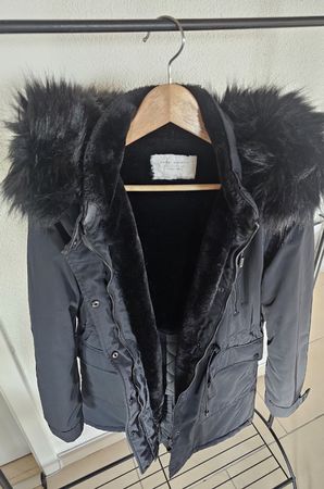 Zara Woman – Parka noire doublée – Taille M – Excellent état