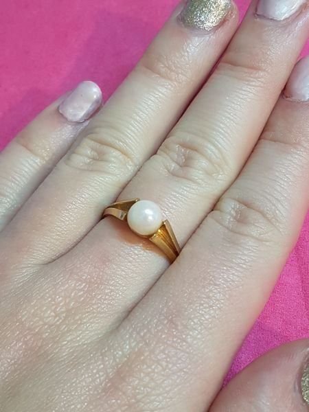 Anelli: 750 Goldring mit edler Zucht - Perle – Nuovo (secondo la descrizione) da Unterägeri venduto da Altgoldschmuck 4