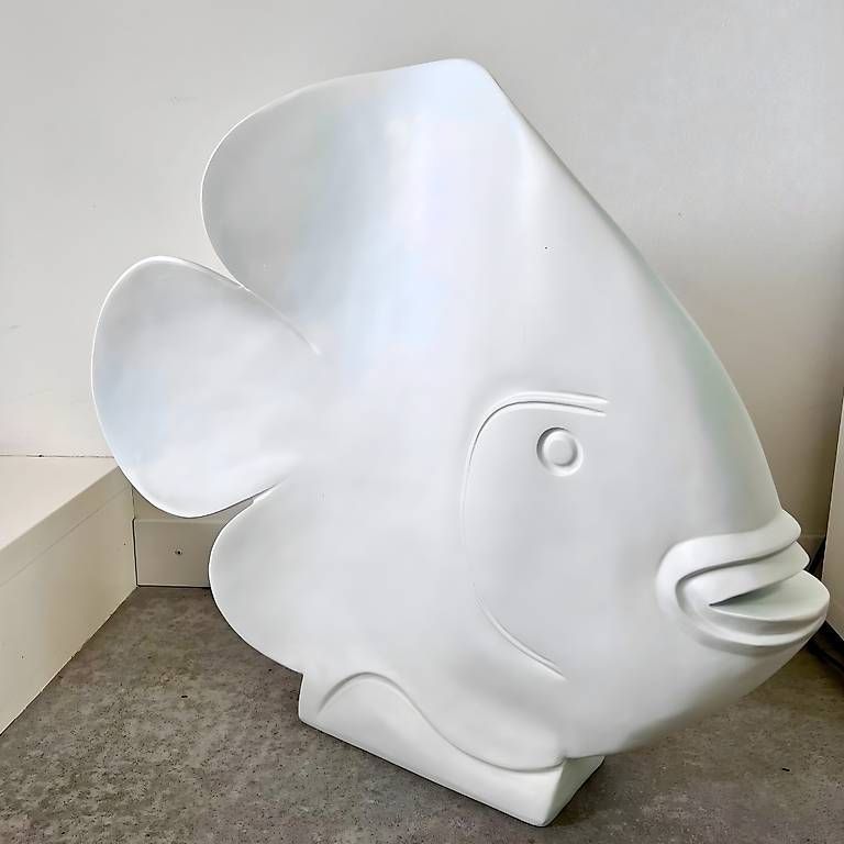 Statuette: Sculpture poisson blanc mat - Offre spéciale – Usato da Blonay venduto da gim_f5b8