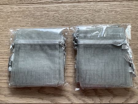 Elegant Silver Favor Bags (20 units) for weddings & parties