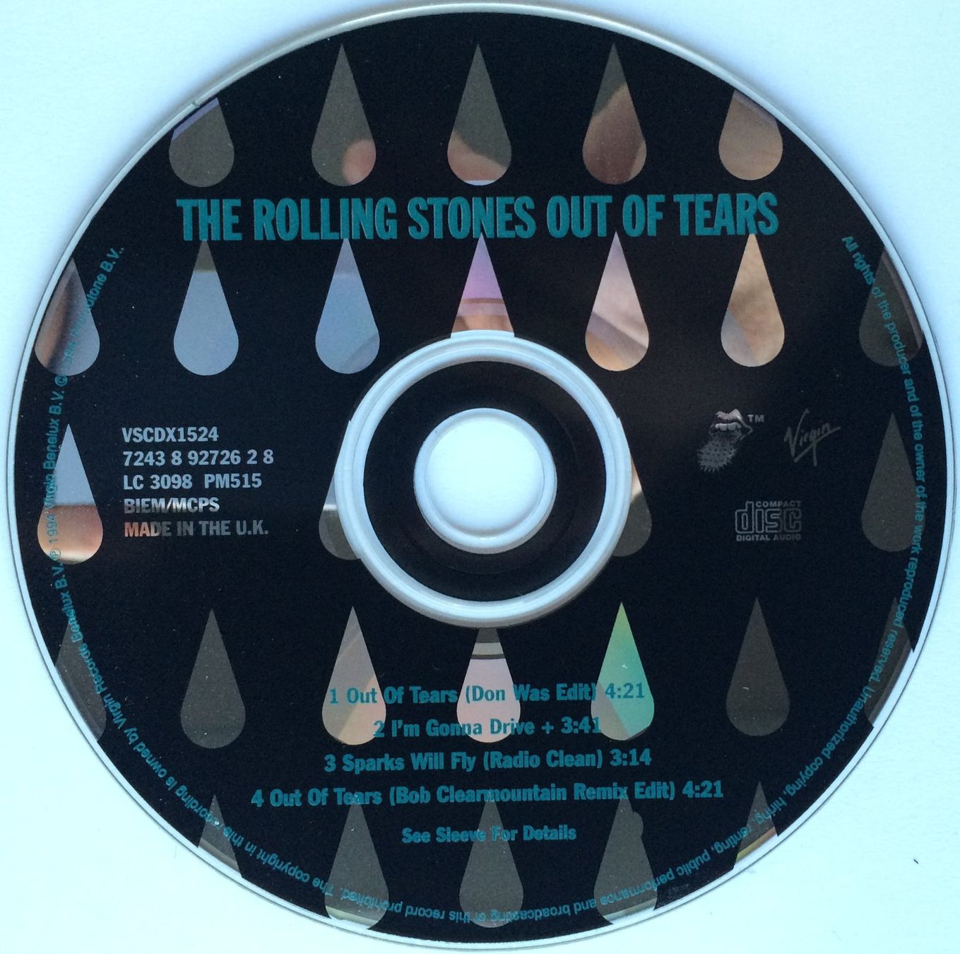 CD: ROLLING STONES - OUT OF TEARS – Usato da Bottens venduto da hotter-than-hell 2