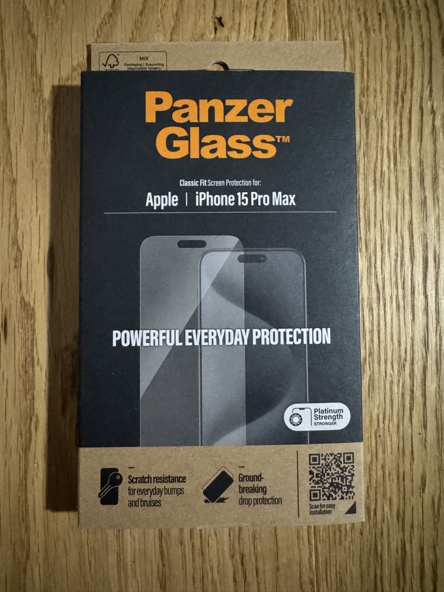 Ritocchi & pellicole di protezione: PanzerGlass Screen Protector Classic Fit, iPhone 15 Max Pro – Nuovo (secondo la descrizione) da Muri b. Bern venduto da ser_cw9x
