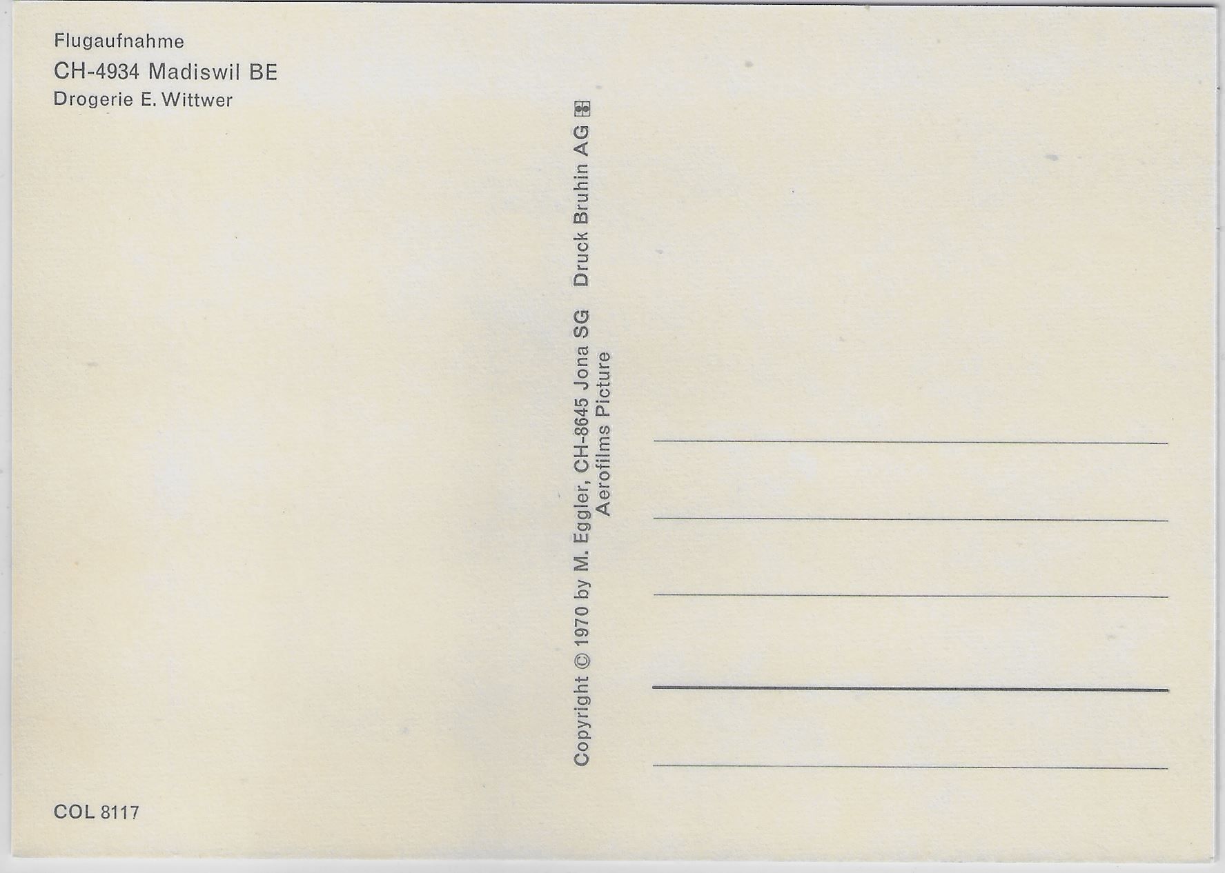 Cartoline postali: Flugaufnahme Madiswil BE – Antico da Ettingen venduto da Kartenplanet 1