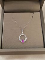 Saphir Anhänger 18k Gold Diamanten
