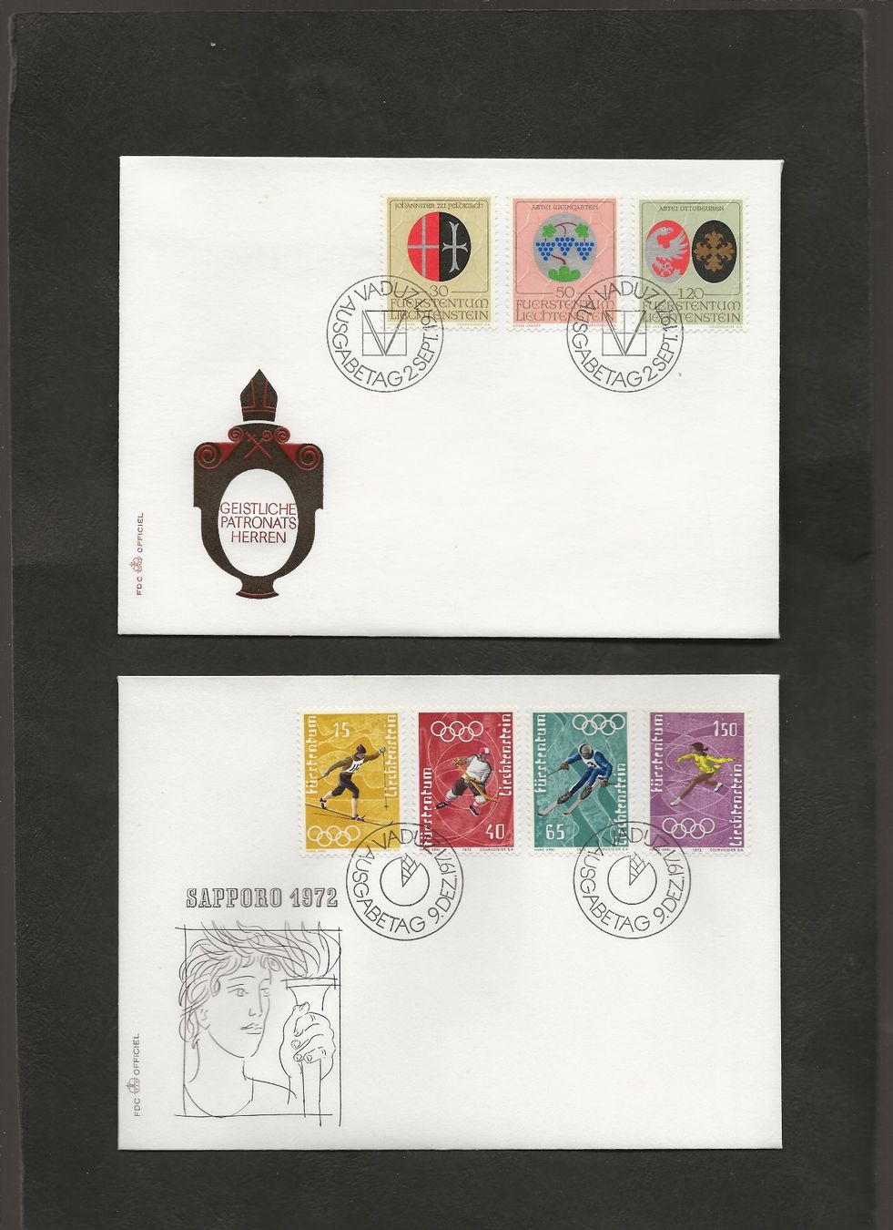 Tutti i francobolli: 16 FDC Liechtenstein 1970 bis 1972 – Usato da Au ZH venduto da xelagreb01 6