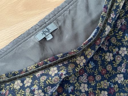 Jupe taille L imprimé floral vintage 100% coton super leger