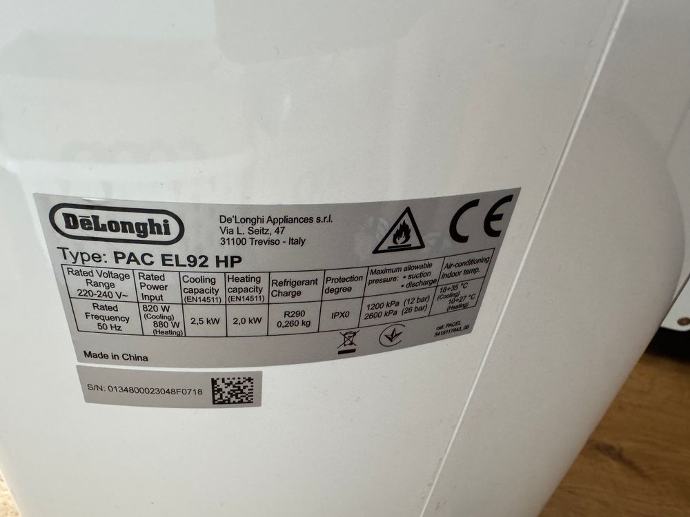 De'Longhi Klimageräte: DELONGHI Klimagerät Pinguino PAC EL92 HP – Gebraucht aus Escholzmatt von hardroot 3