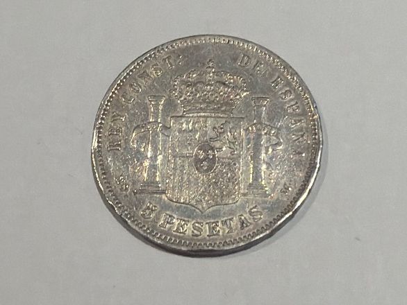 Tutti le monete: (2879) Spanien 5Pesetas 1882 vz – Usato da Rüthi (Rheintal) venduto da erdnuessli1 1