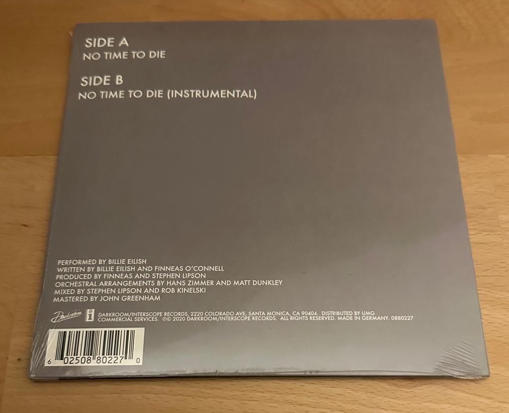 Schallplatten: Billie Eilish No Time to Die 7“Single – Neu und originalverpackt aus Belp von  1