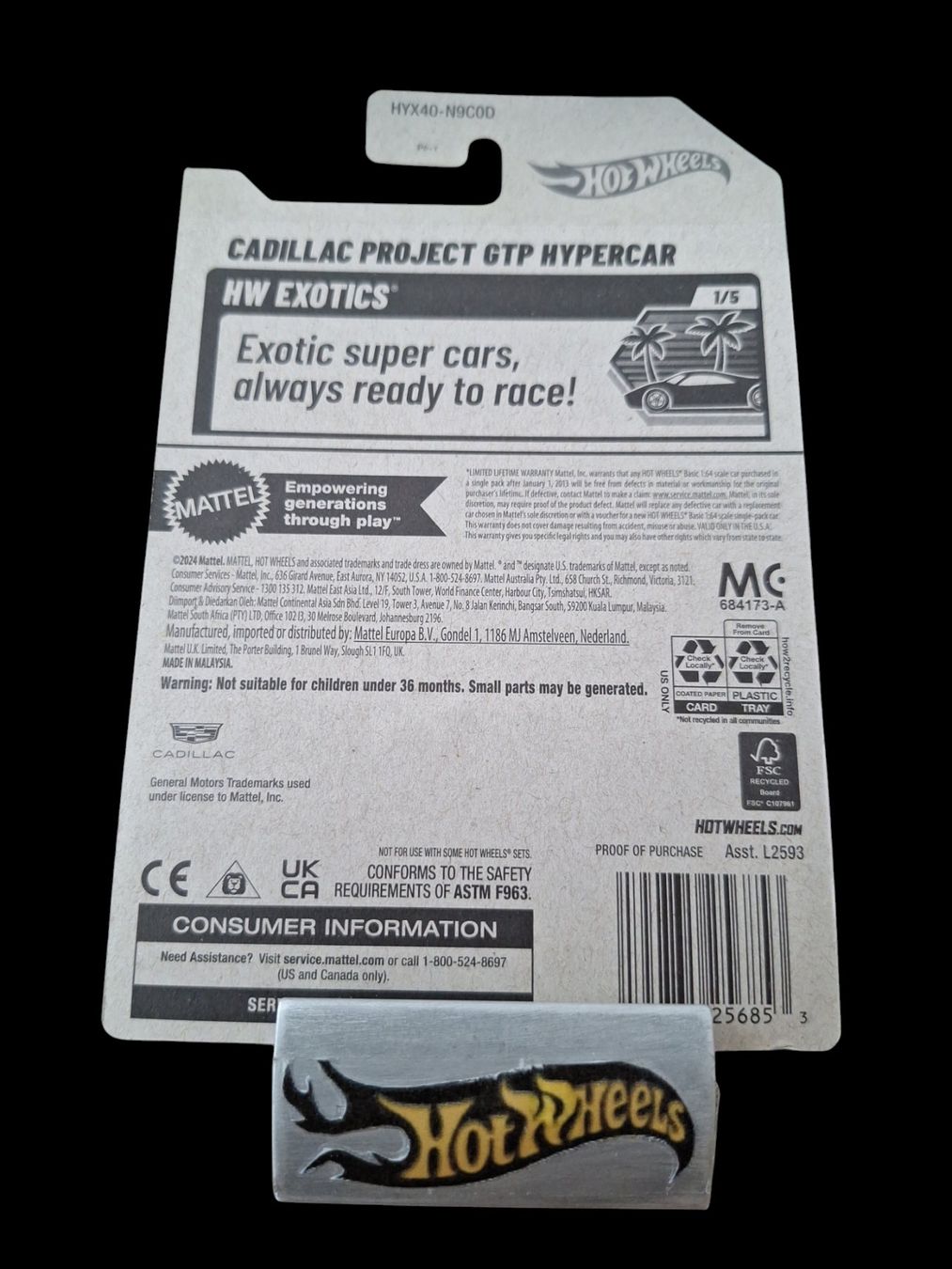 Hot Wheels Modellini d'auto: HW Exotics 2025 Cadillac Project GTP Hypercar 1/5 L – Nuovo e nell'imballaggio originale da Adlikon venduto da Mmartin0 1