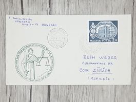 CL14 Enveloppe + Timbre Hongrie 1967