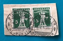 TELLKANABE MIT ARMBRUST BRIEFMARKEN VOLLGESTEMPELT