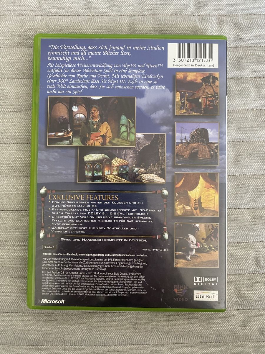 Microsoft Giochi: Myst 3: Exile für Xbox – Usato da Thunstetten venduto da Virus_33 2