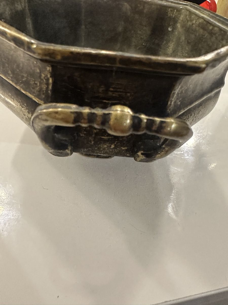 Ciotole: Antike Schale, Messing oder Bronze, achteckig, mit Henkeln – Usato da Nebikon venduto da Vanessa2003 6