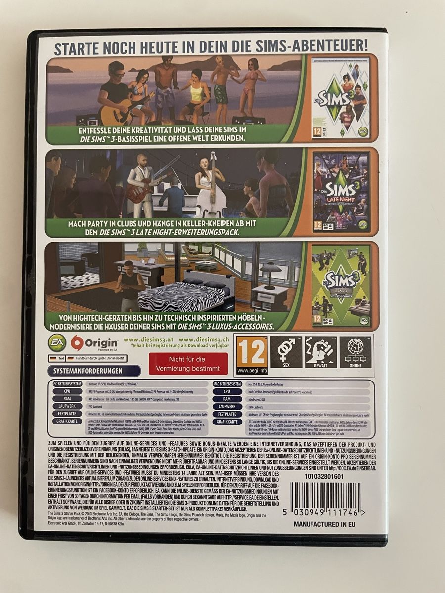 Spiele: Sims 3 Starter-Set - PC - Komplettpaket für Einsteiger – Gebraucht aus Münsingen von D24aniel 1