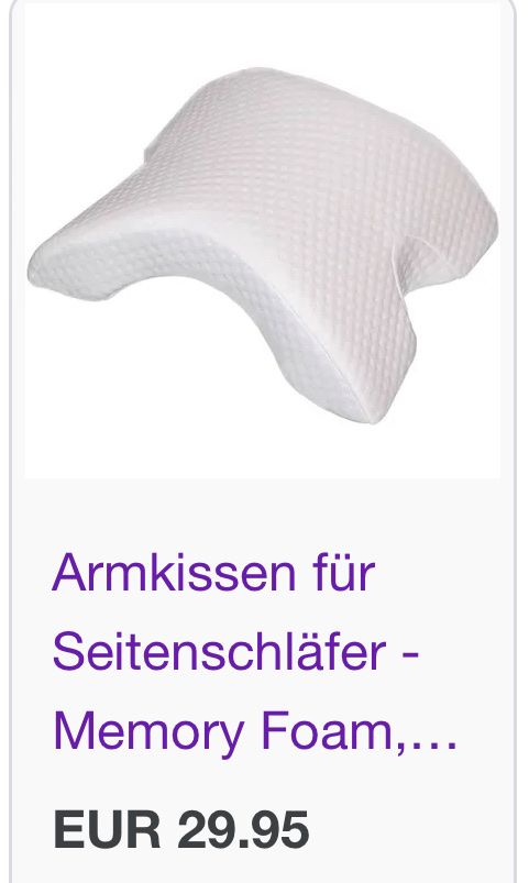 Kissen: Seitenschläferkissen – Gebraucht aus Basel von dahlen 9