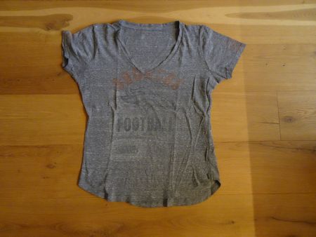 Graues Damen T'shirt mit Motiv Football Gr. L - 423025