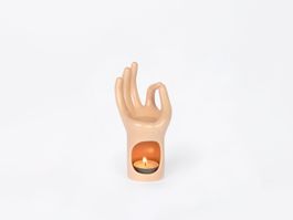 Hand-Keramik Duftlampe "Om" für ätherische Öle, neu