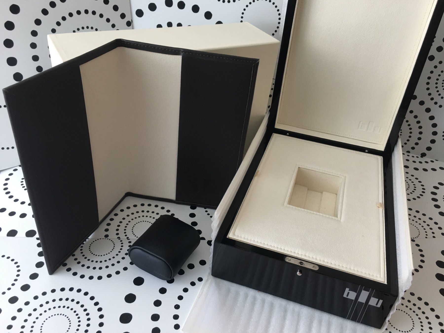 Uhrenboxen: BLU ORIGINAL - SUPERBE BIG ECRIN WATCH CASE BOX - NEW !!! – Neu (gemäss Beschreibung) aus Epalinges von dream-watch 3