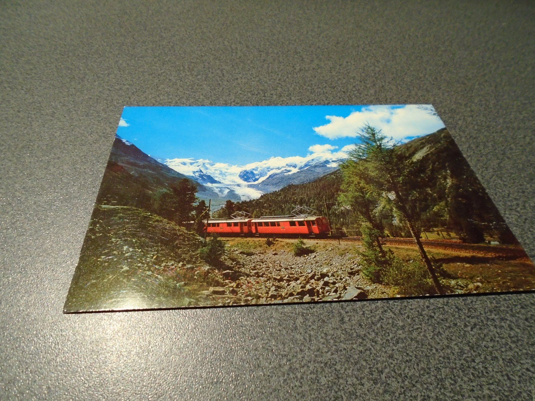 Ansichtskarten: Ansichtskarte Rhätische Bahn im Engadin – Gebraucht aus Zürich von abraxas1291