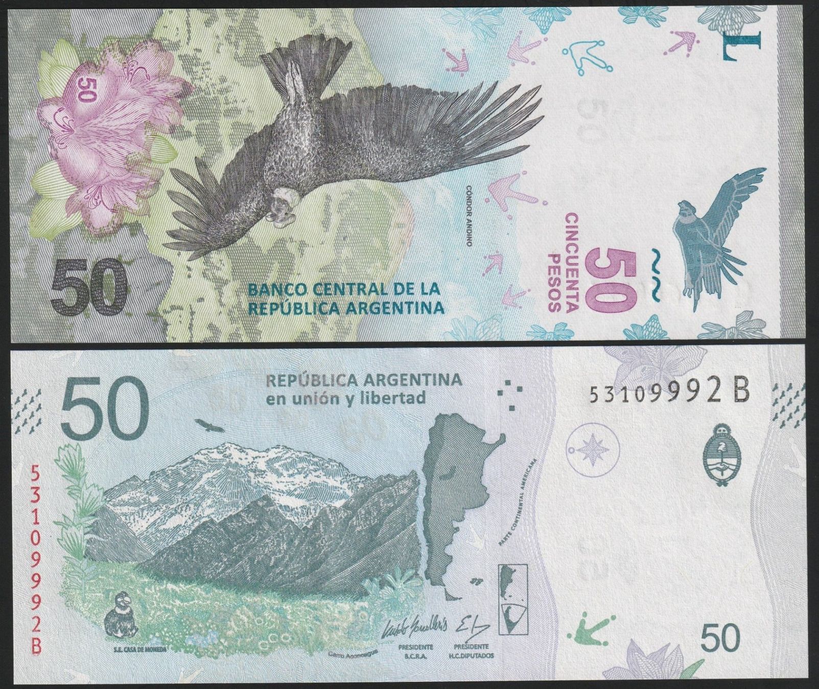 Banconote: Argentinien 50 Pesos UNC (2018) – Nuovo (secondo la descrizione) da Naters venduto da Radman
