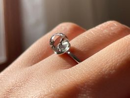 Selten! 100 % echter Phantom-Quarz – Vintage Edelsteinring